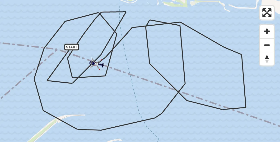 Vluchtroute Politiehelikopter Hollandsch Diep - Hollandsch Diep, 27 september 2026, 14:35