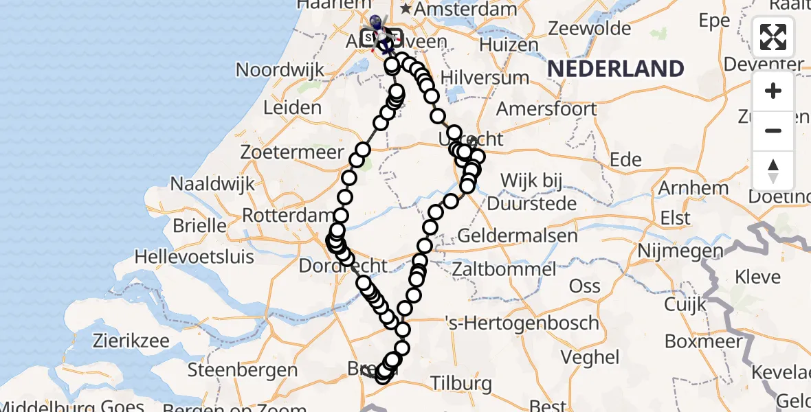 Vluchtroute Politiehelikopter Amsterdam Vliegveld Schiphol - Amsterdam Vliegveld Schiphol, 28 september 2026, 07:22