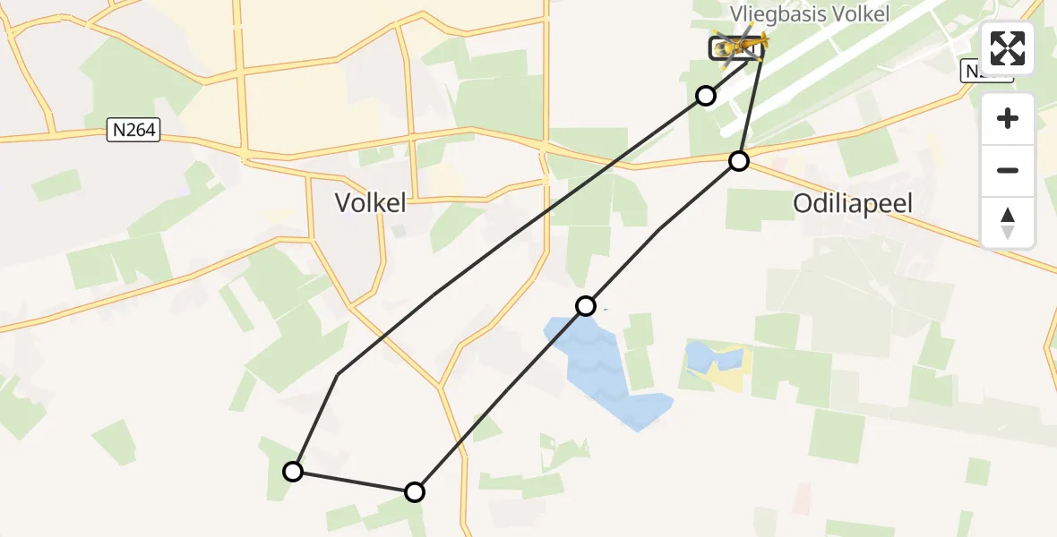 Vluchtroute Traumahelikopter Vliegbasis Volkel - Vliegbasis Volkel, 29 september 2026, 06:56