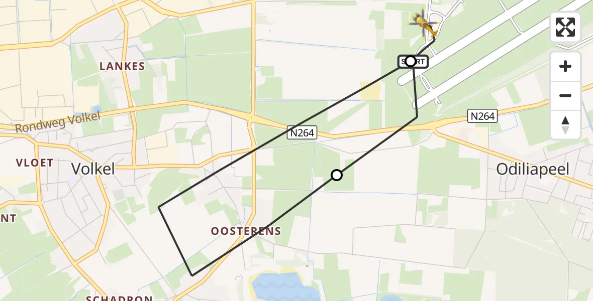 Vluchtroute Traumahelikopter Vliegbasis Volkel - Vliegbasis Volkel, 29 september 2026, 07:24
