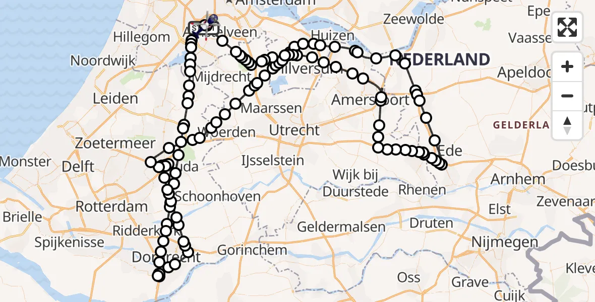 Vluchtroute Politiehelikopter Amsterdam Vliegveld Schiphol - Amsterdam Vliegveld Schiphol, 29 september 2026, 13:11