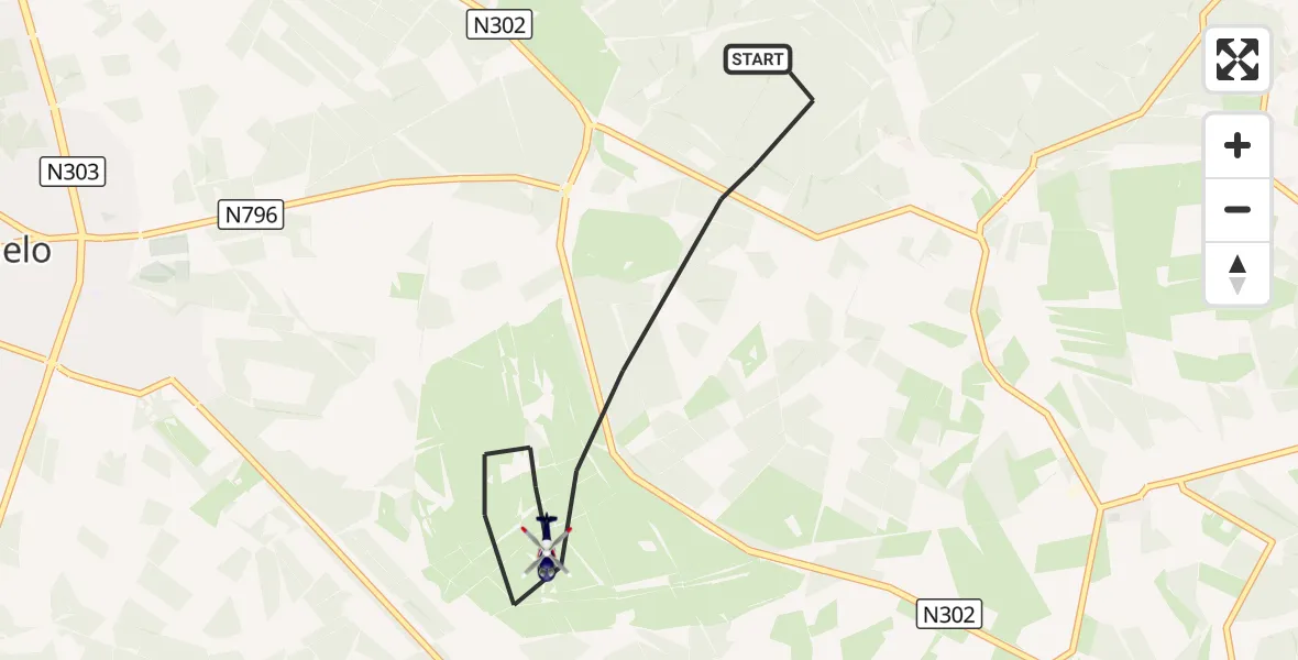 Vluchtroute Politiehelikopter Ermelo - Ermelo, 29 september 2026, 19:05