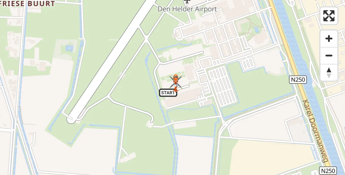 Vluchtroute Kustwachthelikopter Militair vliegveld De Kooy / Den Helder Airport - Militair vliegveld De Kooy / Den Helder Airport, 30 september 2026, 12:38
