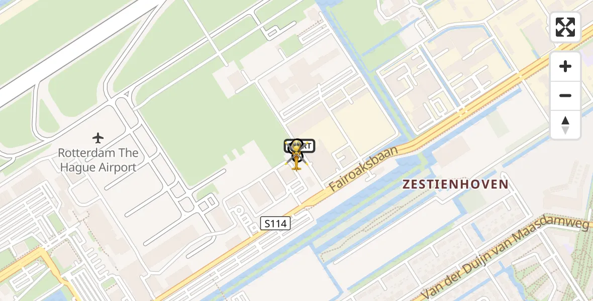 Vluchtroute Traumahelikopter Rotterdam The Hague Airport - Rotterdam The Hague Airport, 01 oktober 2026, 05:23
