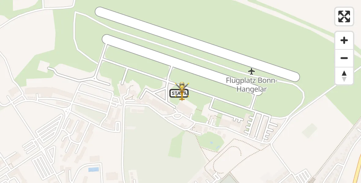 Vluchtroute Traumahelikopter Bonn-Hangelar Flugplatz - Bonn-Hangelar Flugplatz, 01 oktober 2026, 06:11