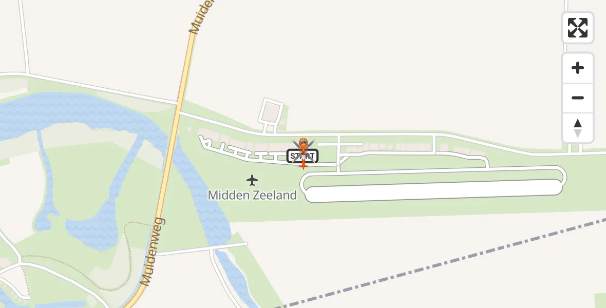Vluchtroute Kustwachthelikopter Vliegveld Midden-Zeeland - Vliegveld Midden-Zeeland, 01 oktober 2026, 12:25