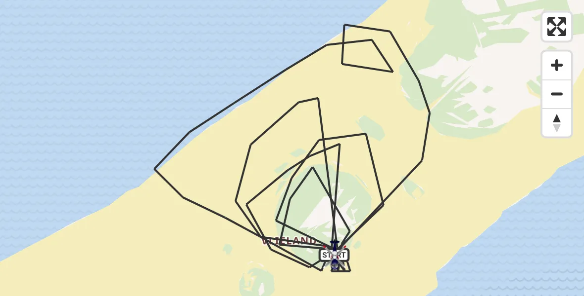 Vluchtroute Politiehelikopter Vlieland - Vlieland, 01 oktober 2026, 13:40