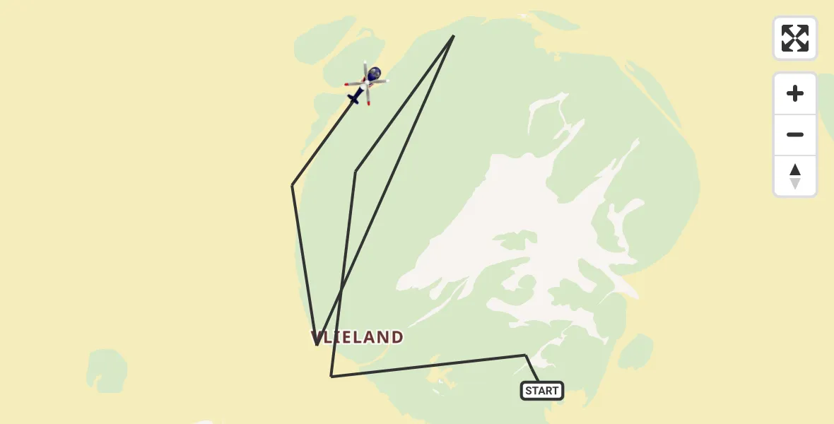 Vluchtroute Politiehelikopter Vlieland - Vlieland, 01 oktober 2026, 14:04