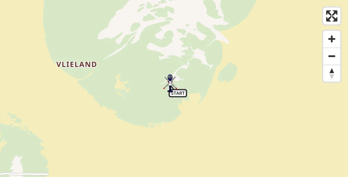 Vluchtroute Politiehelikopter Vlieland - Vlieland, 01 oktober 2026, 16:59