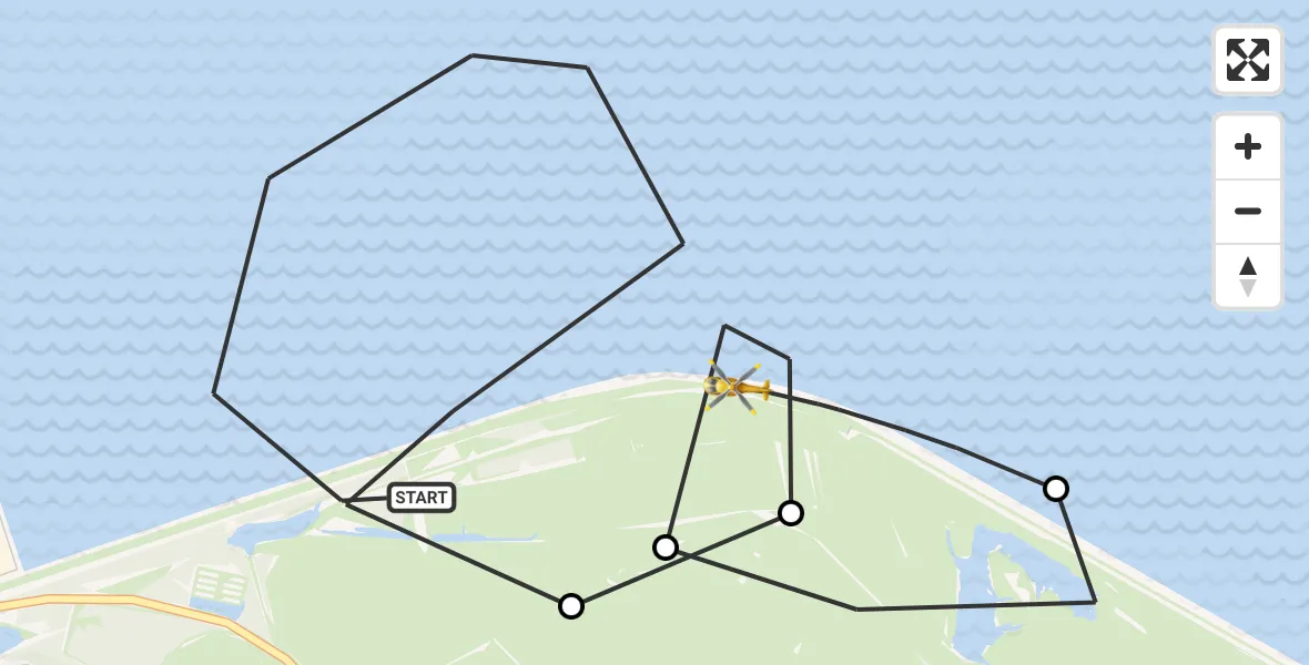 Vluchtroute Ambulancehelikopter Noordzee - Noordzee, 01 oktober 2026, 18:51