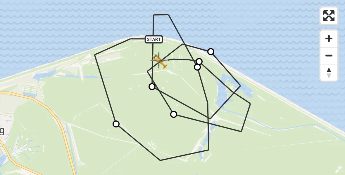 Vluchtroute Ambulancehelikopter Noordzee - Noordzee, 01 oktober 2026, 19:02