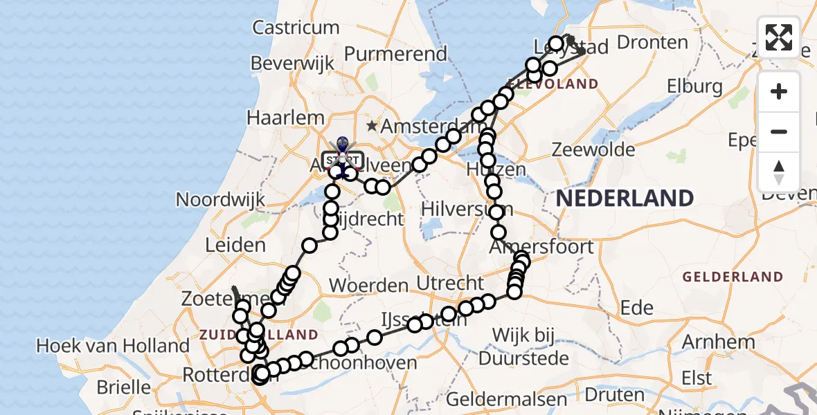 Vluchtroute Politiehelikopter Amsterdam Vliegveld Schiphol - Amsterdam Vliegveld Schiphol, 02 oktober 2026, 18:42