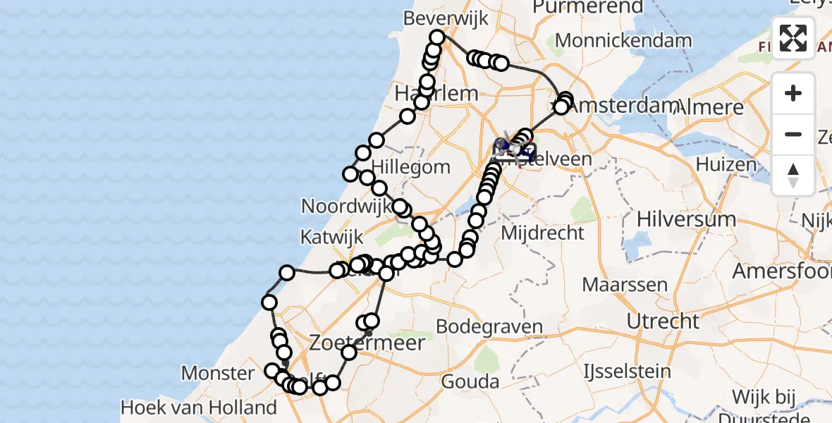 Vluchtroute Politiehelikopter Amsterdam Vliegveld Schiphol - Amsterdam Vliegveld Schiphol, 03 oktober 2026, 10:28