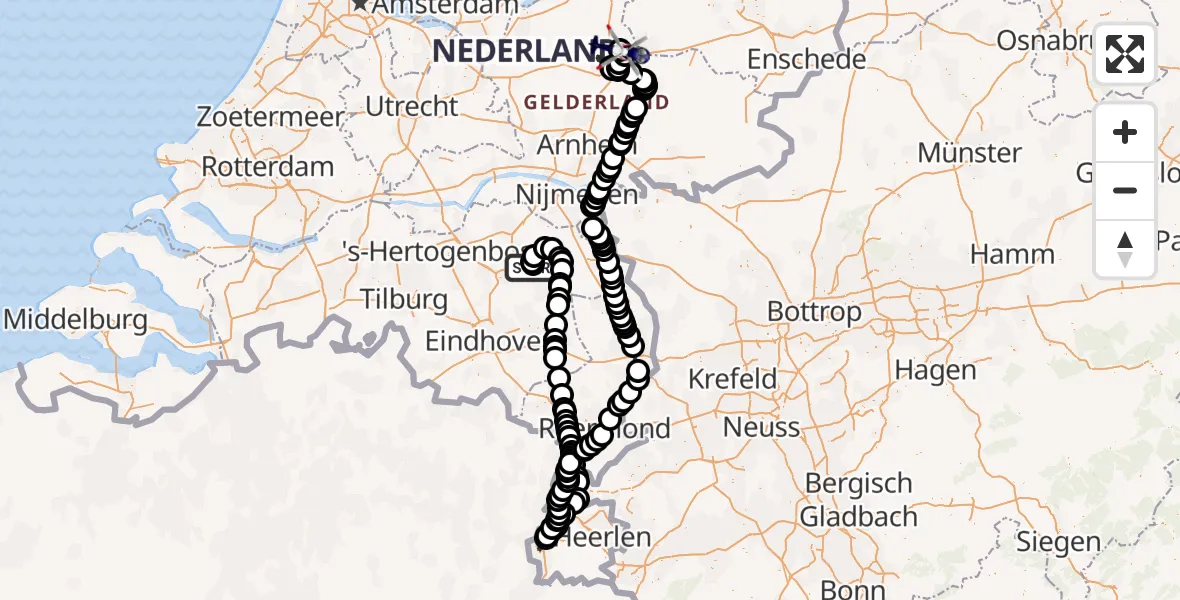 Vluchtroute Politiehelikopter Vliegbasis Volkel - Vliegveld Teuge, 03 oktober 2026, 13:04