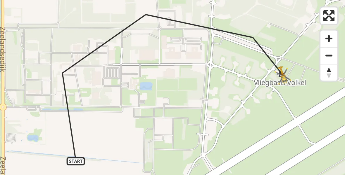 Vluchtroute Traumahelikopter Vliegbasis Volkel - Vliegbasis Volkel, 03 oktober 2026, 14:02