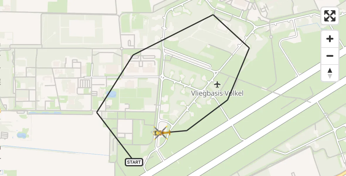 Vluchtroute Traumahelikopter Vliegbasis Volkel - Vliegbasis Volkel, 05 oktober 2026, 10:48