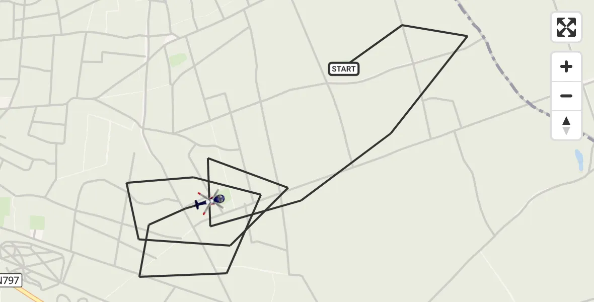 Vluchtroute Politiehelikopter Putten - Putten, 07 oktober 2026, 14:36