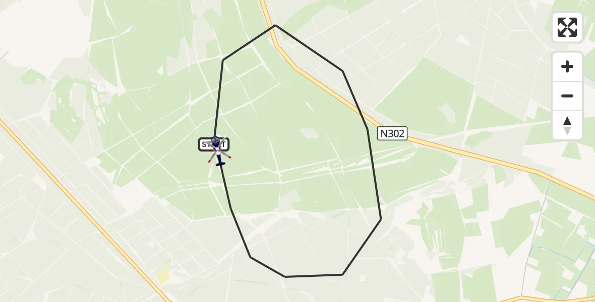 Vluchtroute Politiehelikopter Ermelo - Ermelo, 07 oktober 2026, 18:15