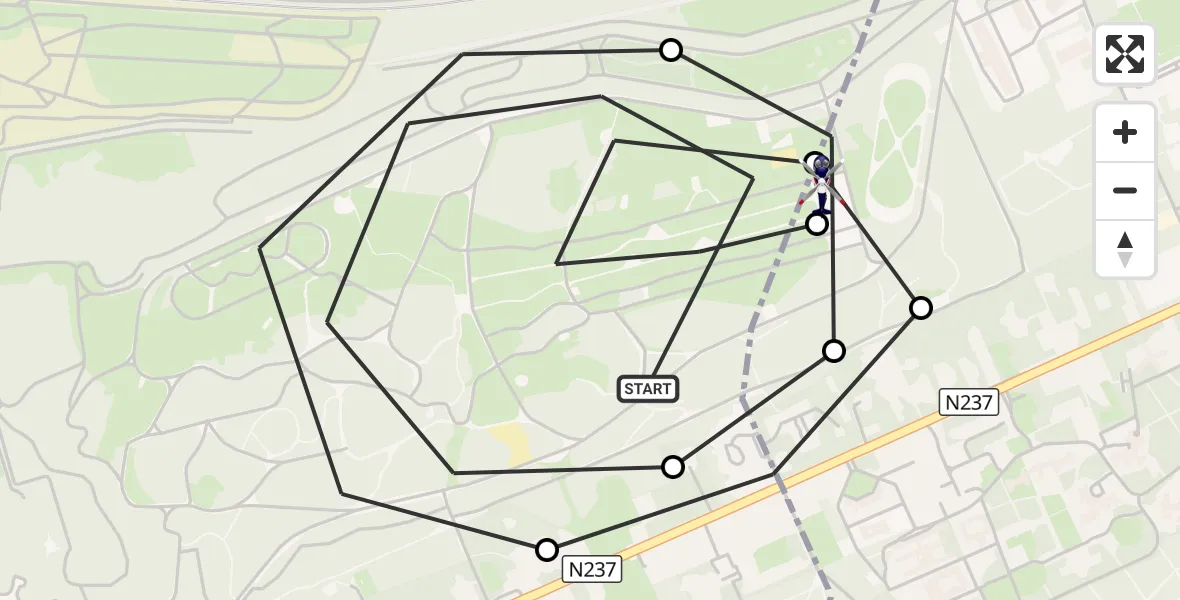 Vluchtroute Politiehelikopter Soest - Amersfoort, 08 oktober 2026, 08:27