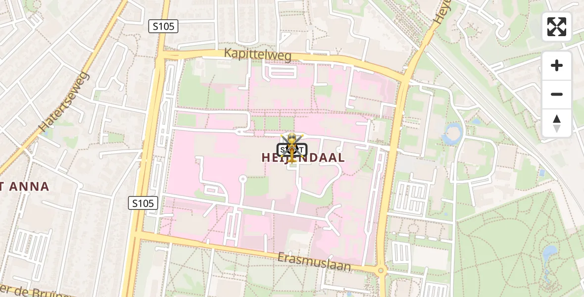 Vluchtroute Traumahelikopter Radboud Universitair Medisch Centrum - Radboud University Medical Center Heliport, 11 oktober 2026, 17:46