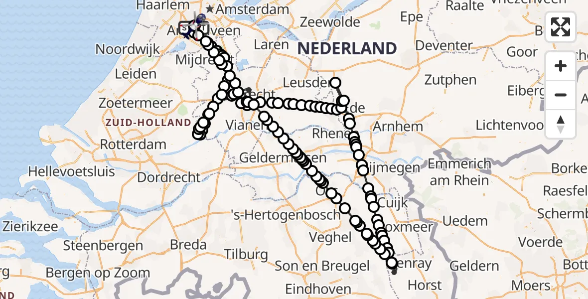Vluchtroute Politiehelikopter Amsterdam Vliegveld Schiphol - Amsterdam Vliegveld Schiphol, 11 oktober 2026, 18:43