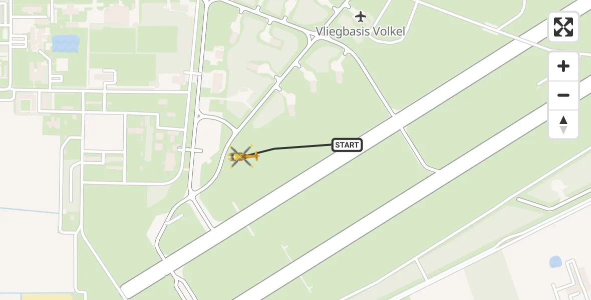 Vluchtroute Traumahelikopter Vliegbasis Volkel - Vliegbasis Volkel, 12 oktober 2026, 19:46