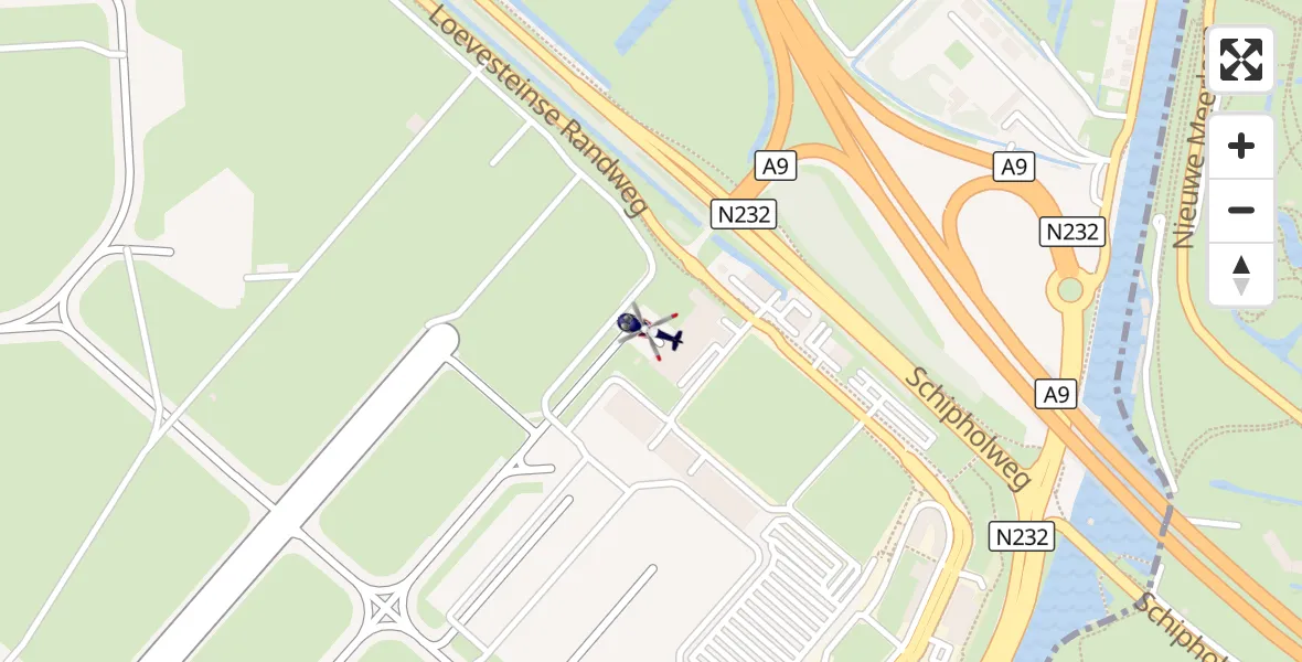 Vluchtroute Politiehelikopter Amsterdam Vliegveld Schiphol - Amsterdam Vliegveld Schiphol, 14 oktober 2026, 01:33