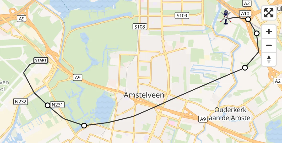 Vluchtroute Politiehelikopter Amsterdam Vliegveld Schiphol - Amsterdam, 14 oktober 2026, 08:42