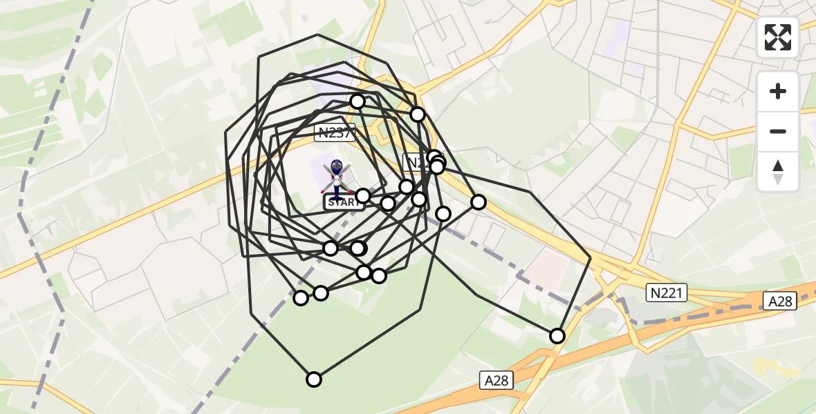 Vluchtroute Politiehelikopter Amersfoort - Amersfoort, 15 oktober 2026, 09:03