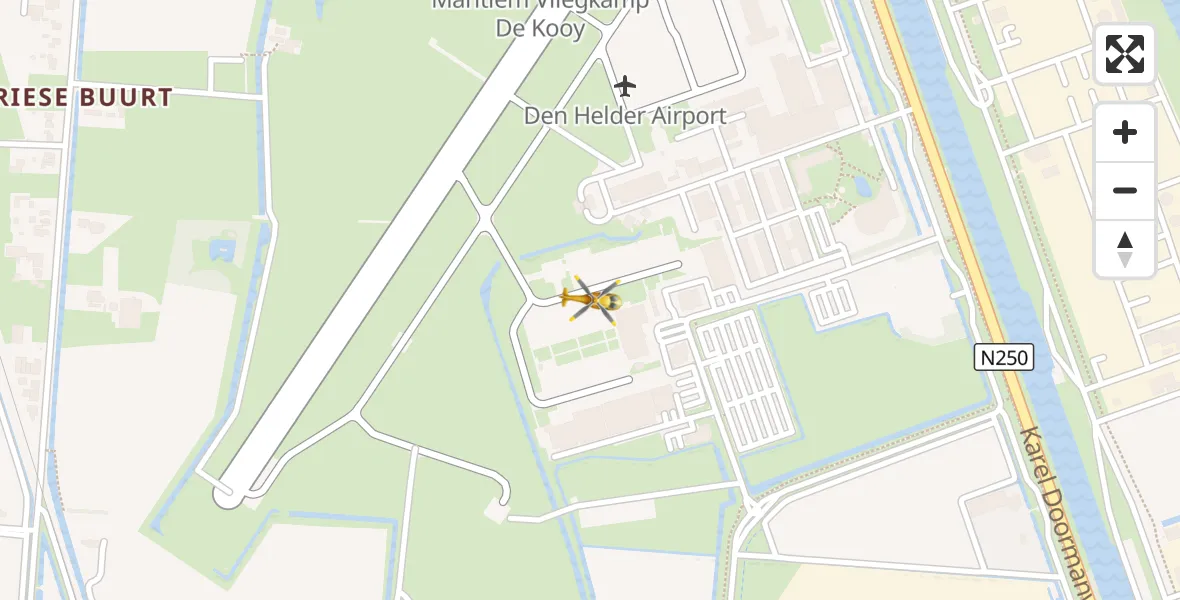 Vluchtroute Ambulancehelikopter Militair vliegveld De Kooy / Den Helder Airport - Militair vliegveld De Kooy / Den Helder Airport, 15 oktober 2026, 12:41