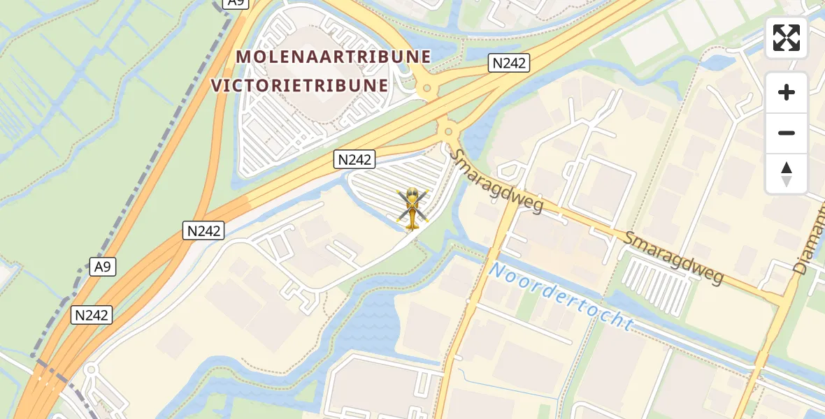Vluchtroute Traumahelikopter Alkmaar - Alkmaar, 16 oktober 2026, 22:37