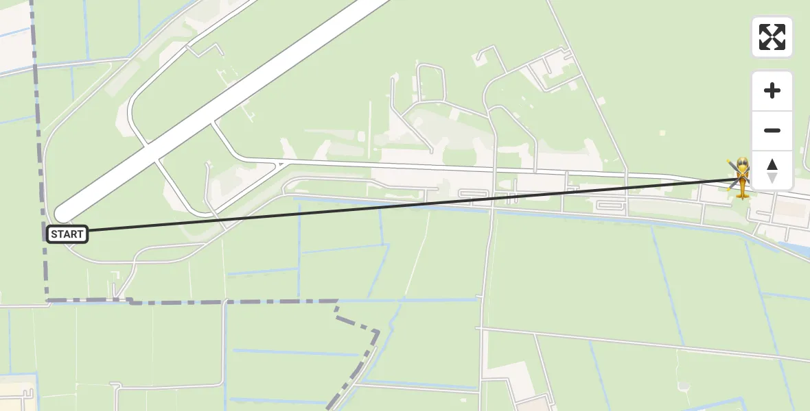 Vluchtroute Ambulancehelikopter Vliegbasis Leeuwarden - Vliegbasis Leeuwarden, 17 oktober 2026, 05:47