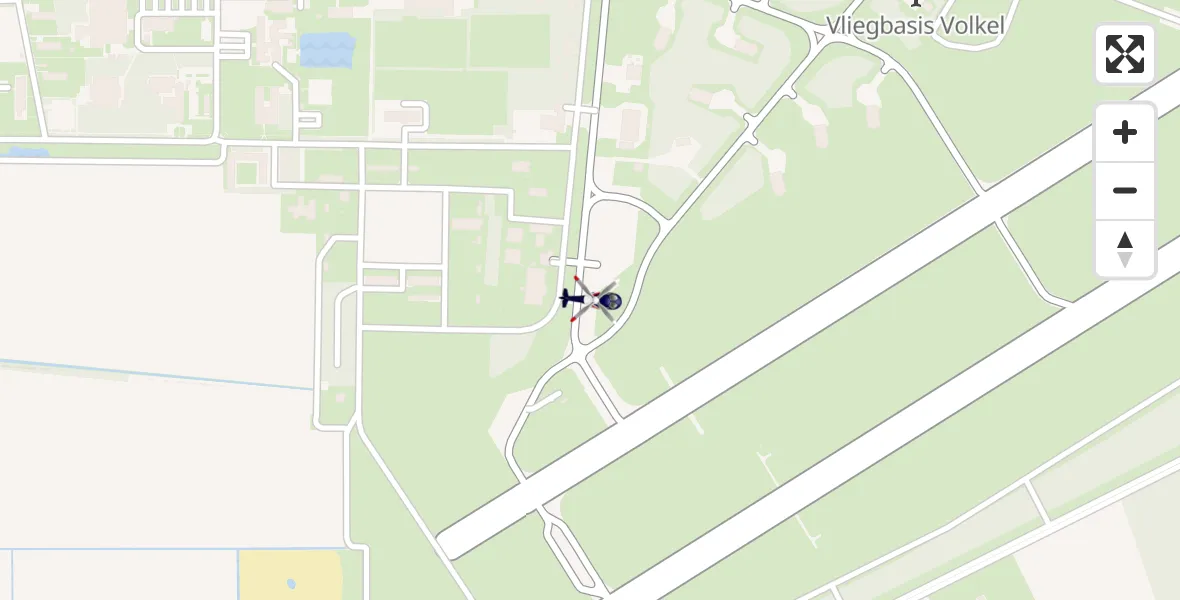 Vluchtroute Politiehelikopter Vliegbasis Volkel - Vliegbasis Volkel, 17 oktober 2026, 09:42