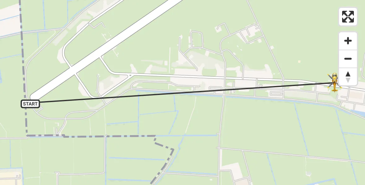 Vluchtroute Ambulancehelikopter Vliegbasis Leeuwarden - Vliegbasis Leeuwarden, 17 oktober 2026, 20:28