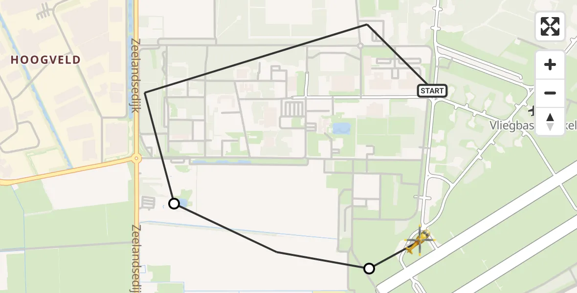 Vluchtroute Traumahelikopter Vliegbasis Volkel - Vliegbasis Volkel, 18 oktober 2026, 14:47