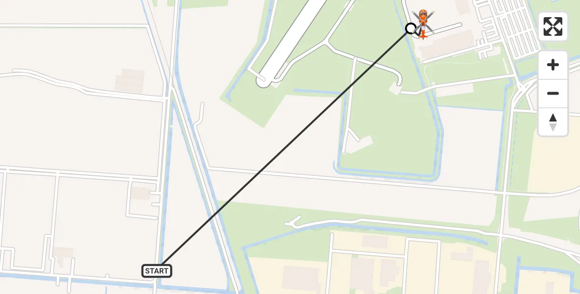 Vluchtroute Kustwachthelikopter Julianadorp - Militair vliegveld De Kooy / Den Helder Airport, 18 oktober 2026, 22:09
