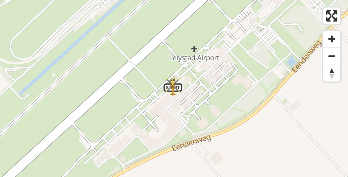 Vluchtroute Traumahelikopter Lelystad Airport - Lelystad Airport, 19 oktober 2026, 12:49