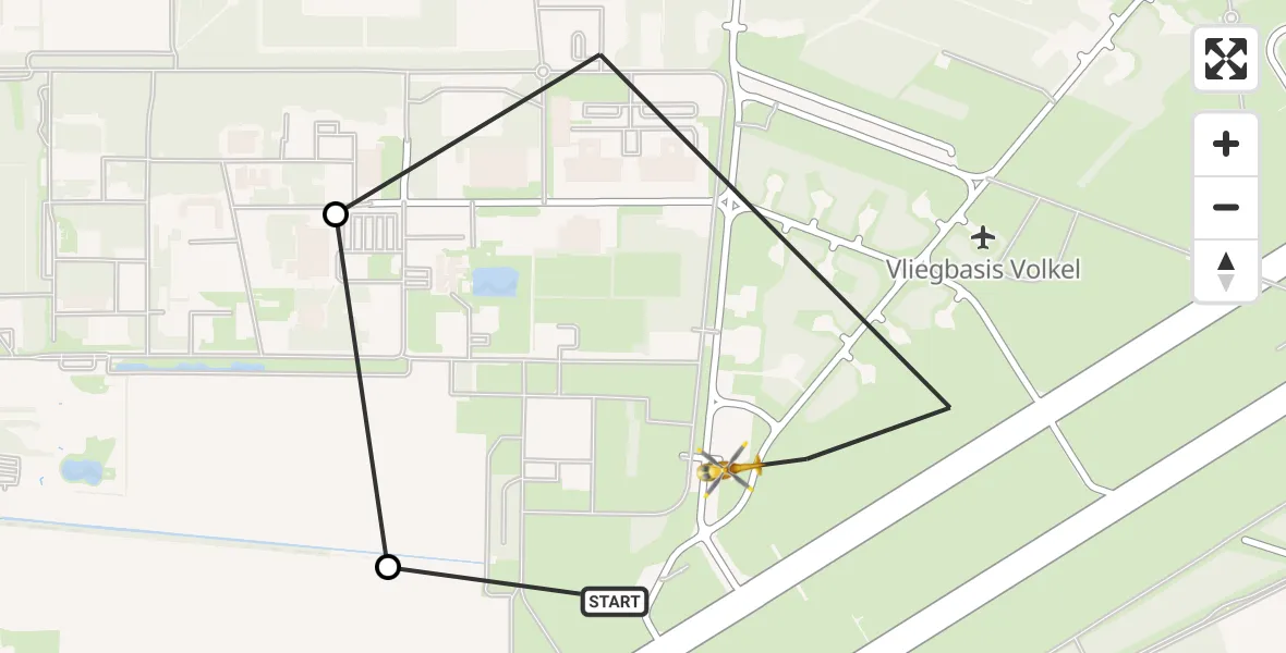 Vluchtroute Traumahelikopter Vliegbasis Volkel - Vliegbasis Volkel, 21 oktober 2026, 11:47