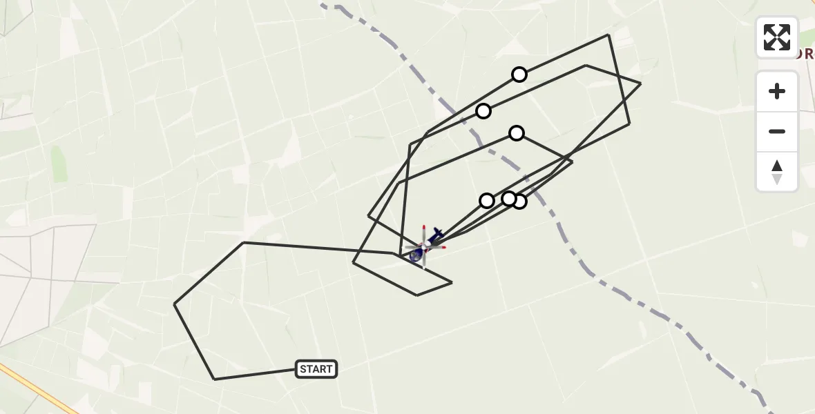 Vluchtroute Politiehelikopter Putten - Putten, 22 oktober 2026, 14:47