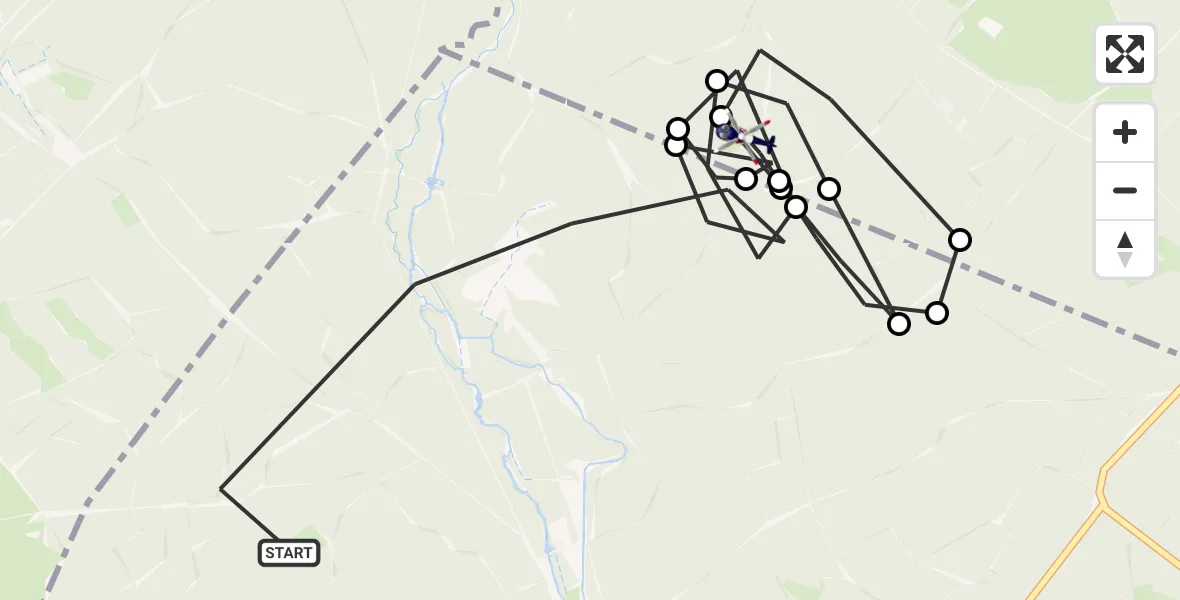Vluchtroute Politiehelikopter Ermelo - Hulshorst, 22 oktober 2026, 15:30