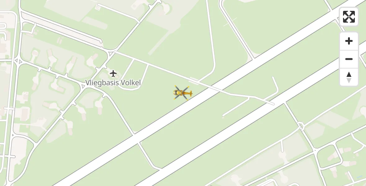 Vluchtroute Traumahelikopter Vliegbasis Volkel - Vliegbasis Volkel, 22 oktober 2026, 21:22