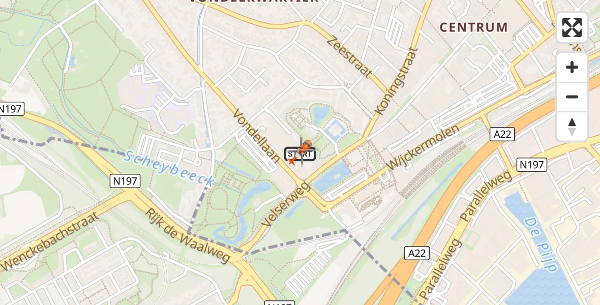 Vluchtroute Kustwachthelikopter Red Cross Hospital Heliport - Red Cross Hospital Heliport, 23 oktober 2026, 08:35