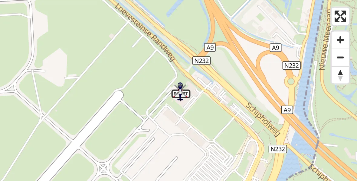 Vluchtroute Politiehelikopter Amsterdam Vliegveld Schiphol - Amsterdam Vliegveld Schiphol, 25 oktober 2026, 15:02
