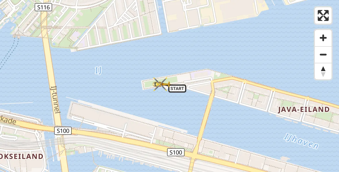 Vluchtroute Traumahelikopter Amsterdam - Amsterdam, 25 oktober 2026, 16:13