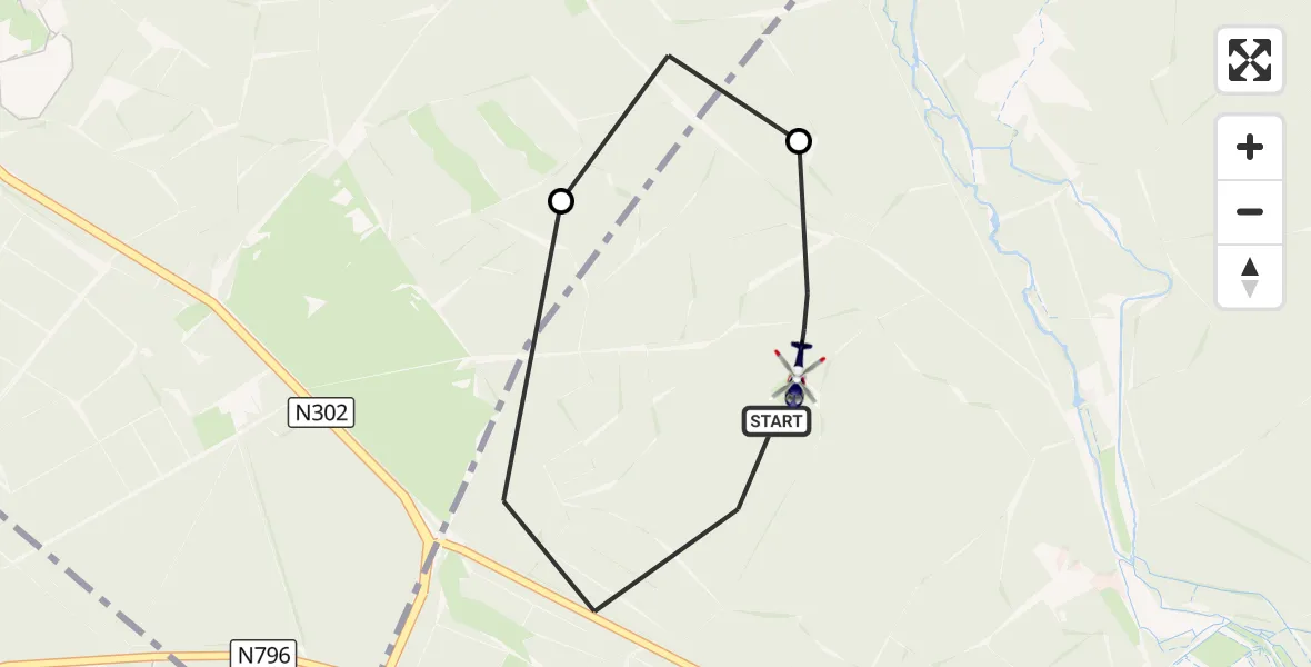 Vluchtroute Politiehelikopter Ermelo - Ermelo, 26 oktober 2026, 16:28