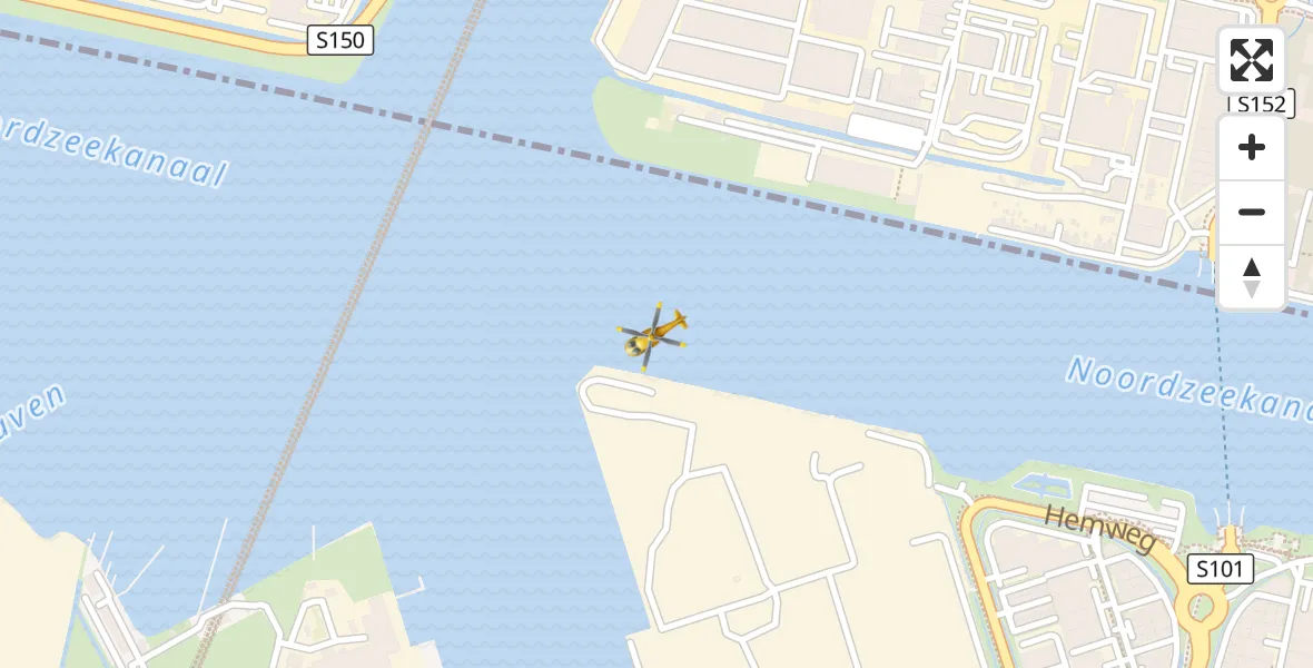 Vluchtroute Traumahelikopter Amsterdam - Amsterdam, 26 oktober 2026, 17:11