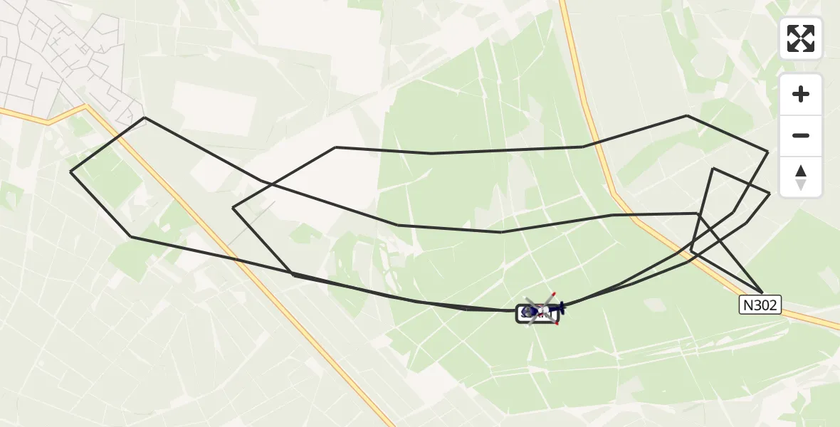 Vluchtroute Politiehelikopter Ermelo - Ermelo, 27 oktober 2026, 18:09