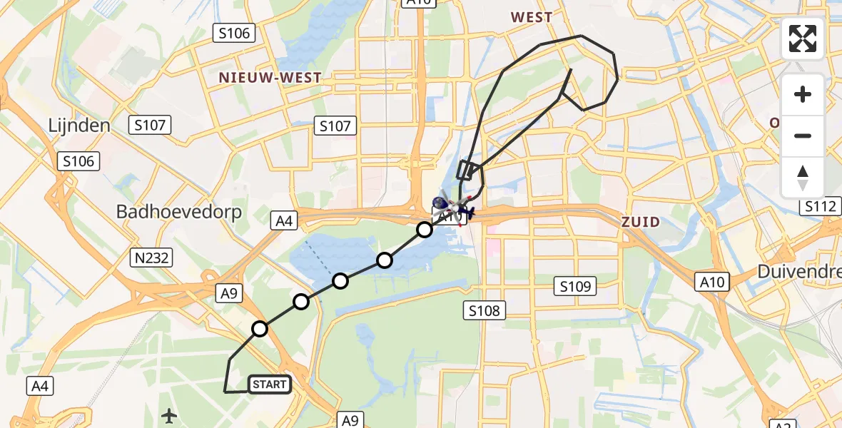 Vluchtroute Politiehelikopter Amsterdam Vliegveld Schiphol - Amsterdam, 28 oktober 2026, 11:47