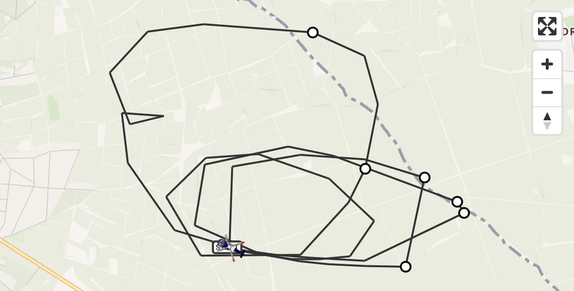 Vluchtroute Politiehelikopter Putten - Putten, 28 oktober 2026, 15:07