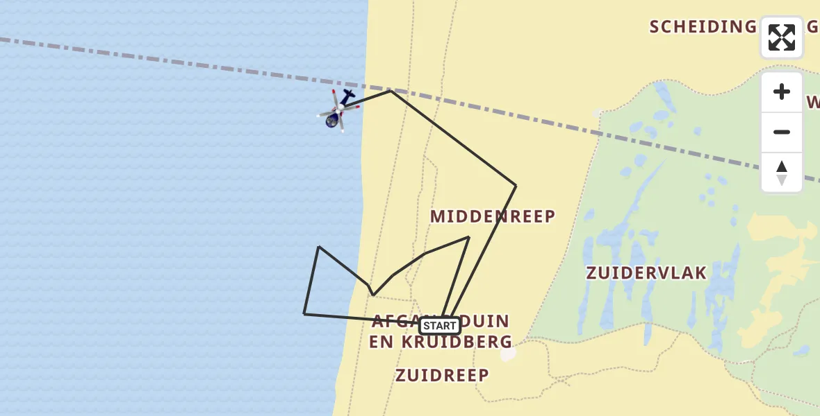 Vluchtroute Politiehelikopter Overveen - Overveen, 28 oktober 2026, 15:55
